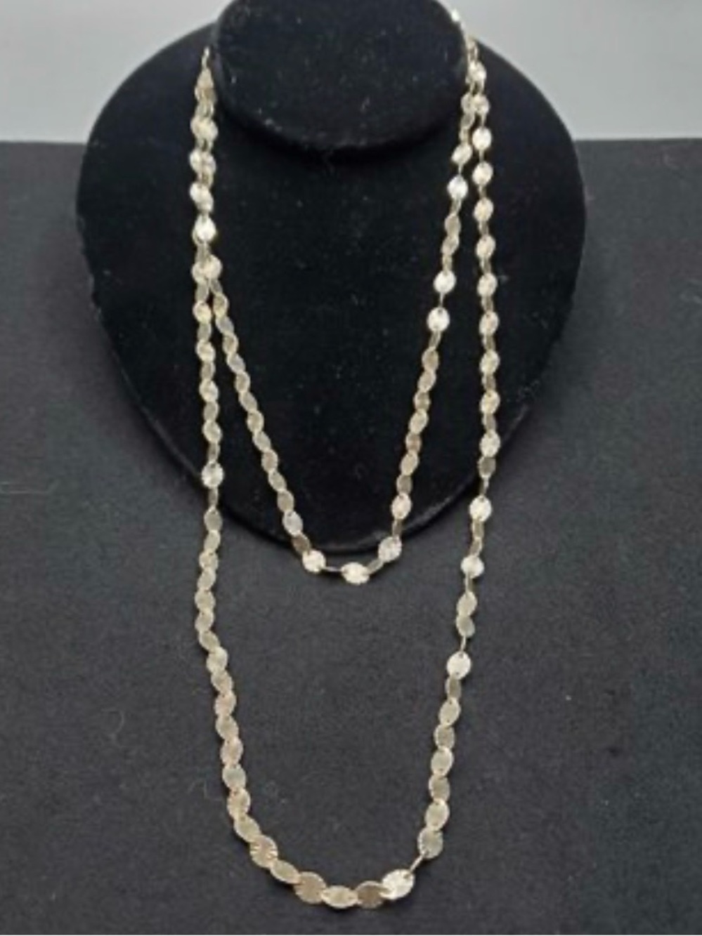 Vintage Designer Stamped 925 Italy Double Chain Necklace Silver Star Disc